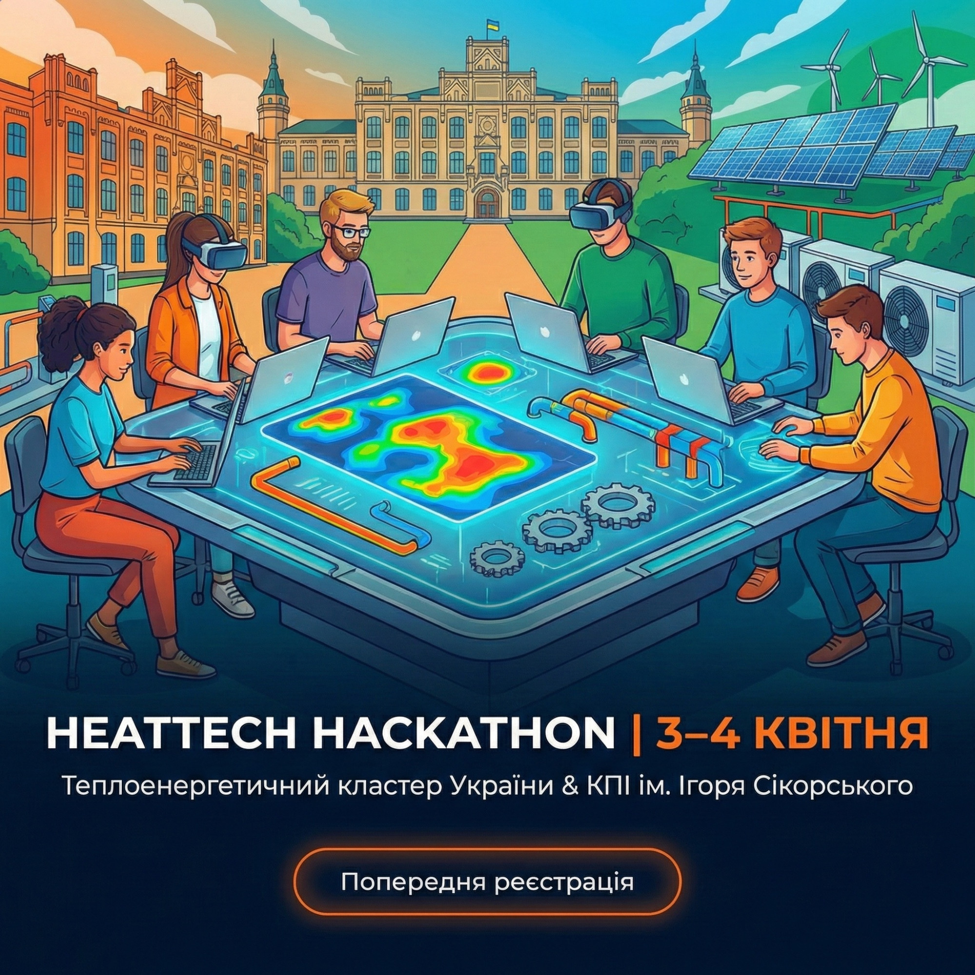 Попередня реєстрація на HeatTech Hackathon | 3–4 квітня